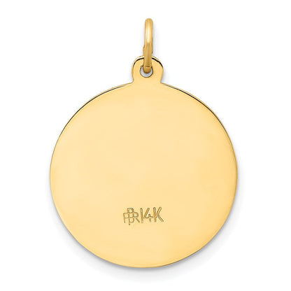 14K Gelbgold Sankt-Rochus-Medaille Anhänger