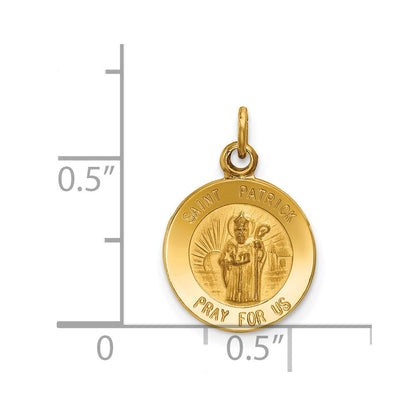 14K Gelbgold Sankt-Patrick-Medaille-Charm