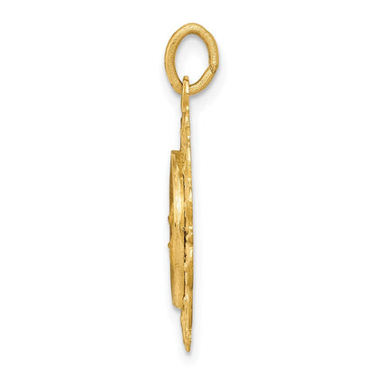 14k Gelbgold Mariä-Himmelfahrt-Medaille-Anhänger