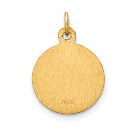 14K Gelbgold Maria von der Immerwährenden Hilfe Medaille-Charm