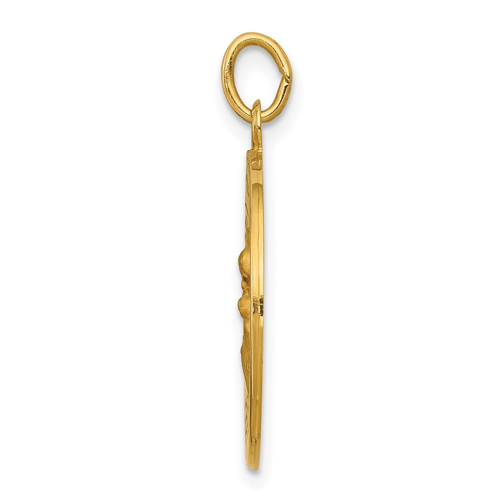 14K Gelbgold Unsere Liebe Frau von der Immerwährenden Hilfe Medaille Anhänger