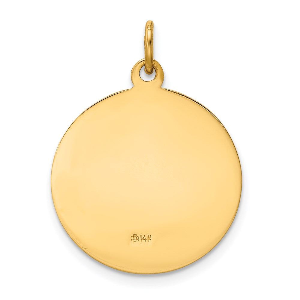 14K Gelbgold Unsere Liebe Frau von der Immerwährenden Hilfe Medaille Anhänger