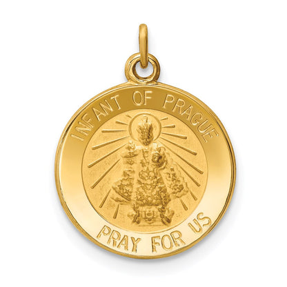 14K Gelbgold Prager Jesuskind Medaille Charm