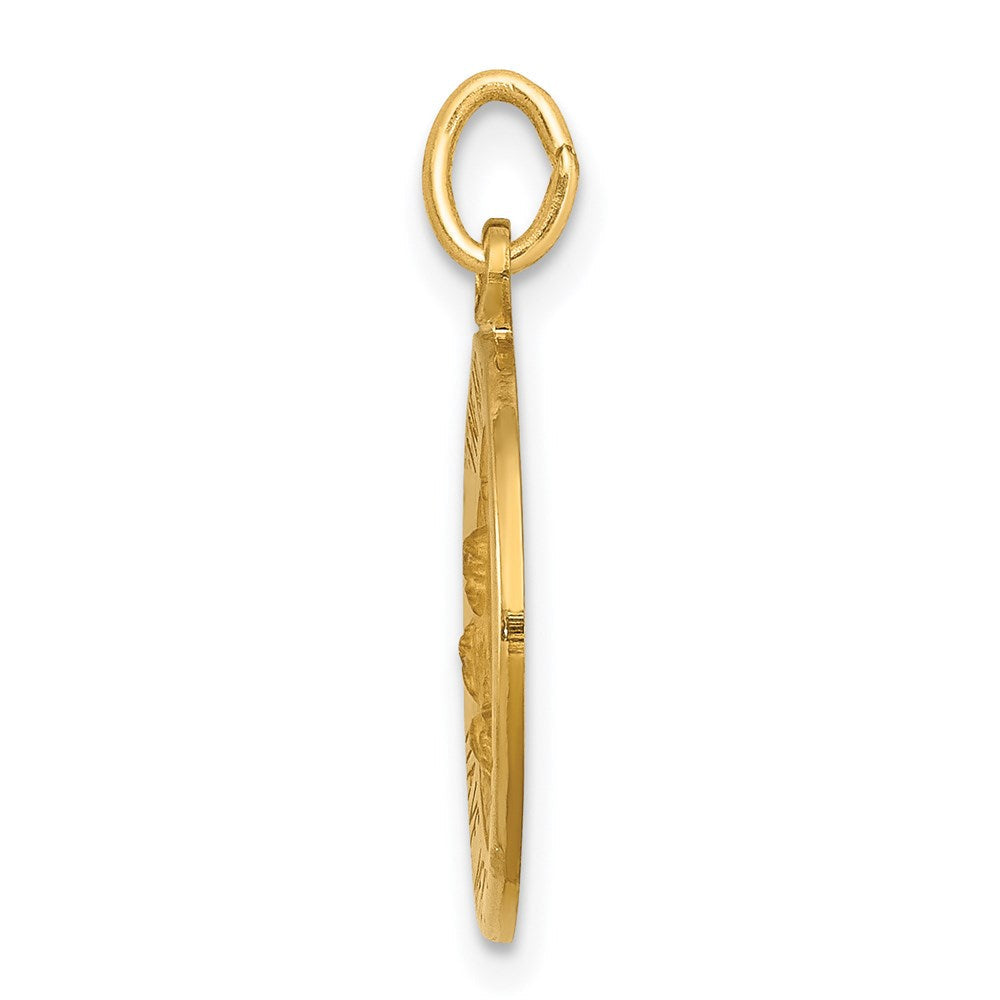 14K Gelbgold Jesuskind-Medaille Charm