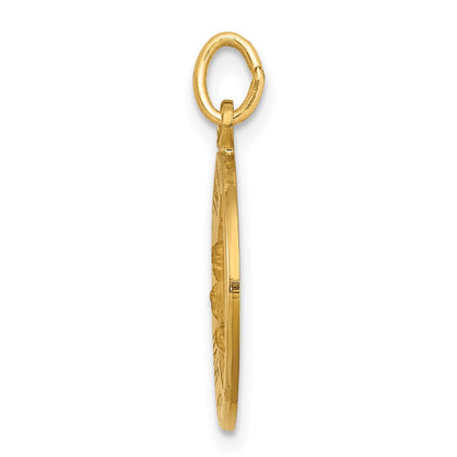 14K Gelbgold Jesuskind-Medaille Charm