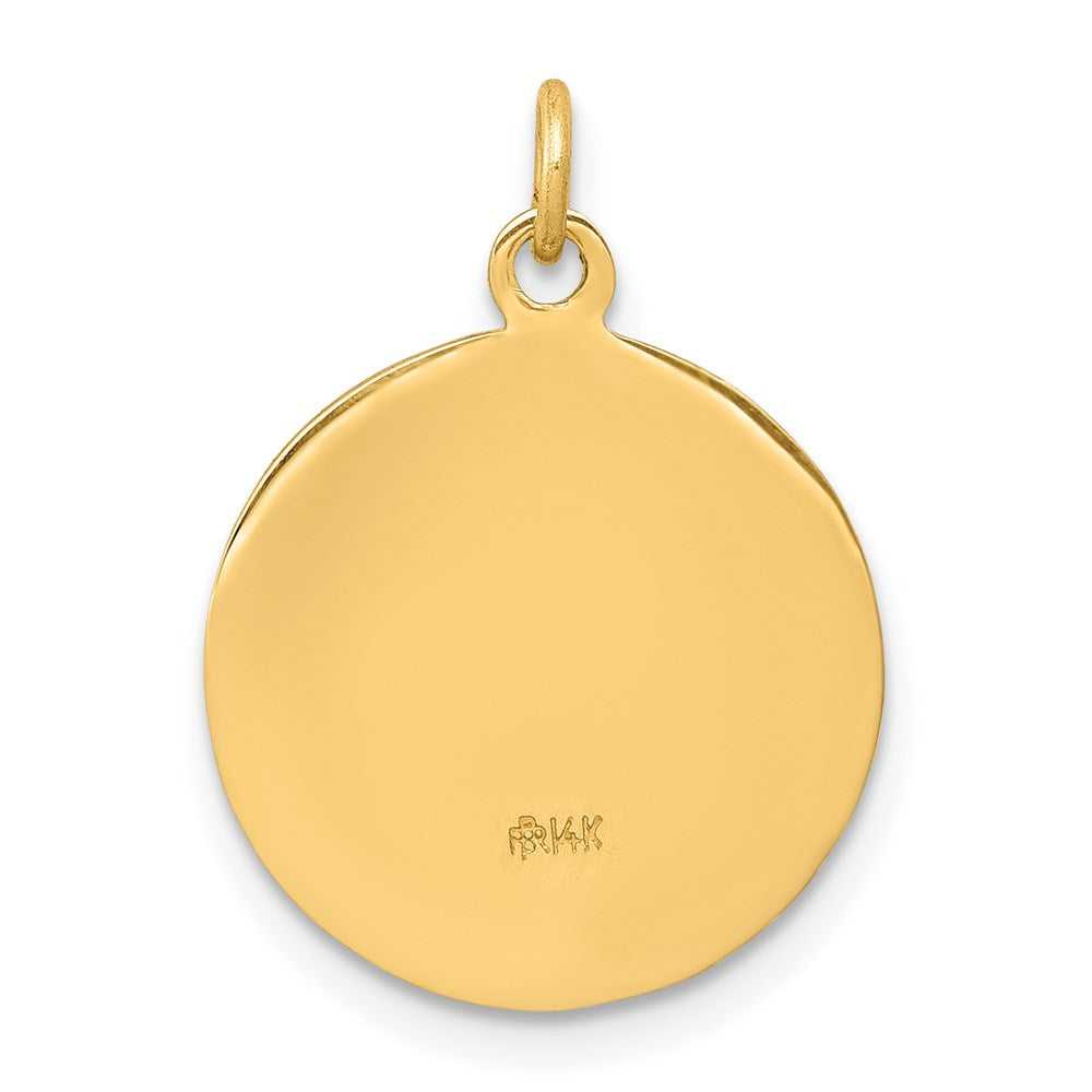 14K Gelbgold Jesuskind-Medaille Charm