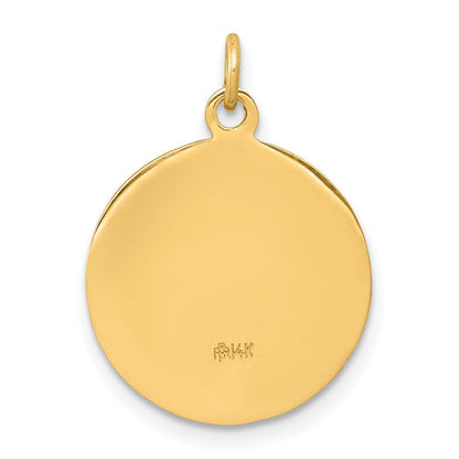 14K Gelbgold Jesuskind-Medaille Charm
