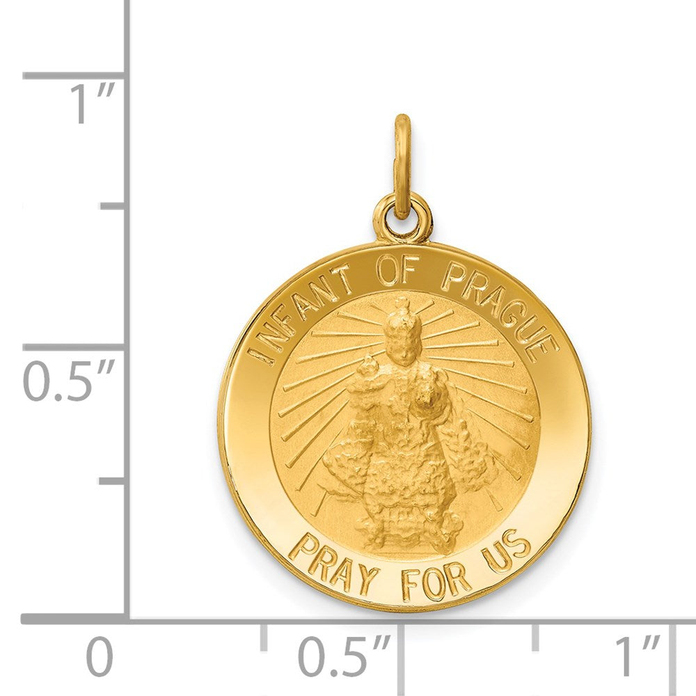 14K Gelbgold Prager Jesulein Medaille Charm