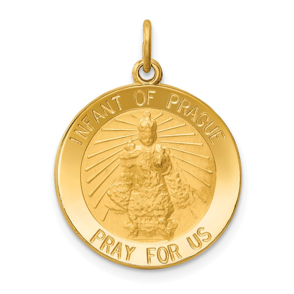 14K Gelbgold Prager Jesulein Medaille Charm