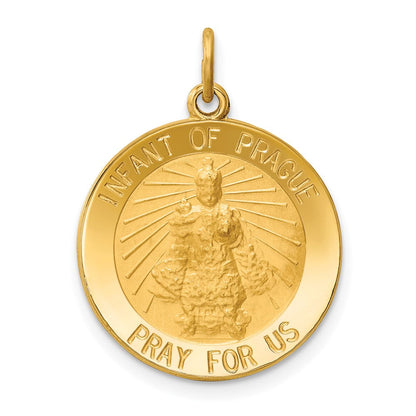 14K Gelbgold Prager Jesulein Medaille Charm