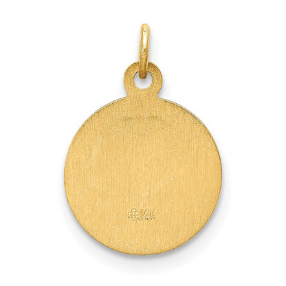 14K Gelbgold Unsere Liebe Frau von Lourdes Medaille Charm