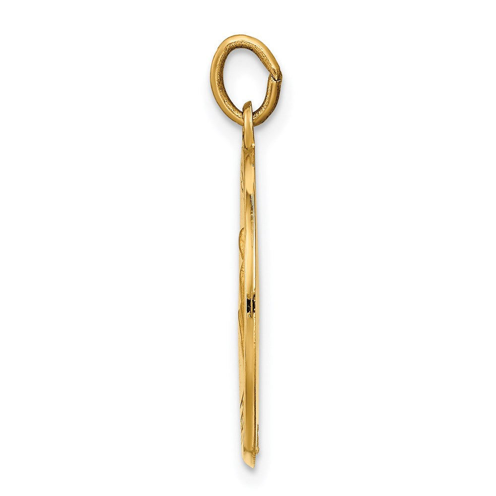 14K Gelbgold Anhänger Heiliger Lukas Medaille