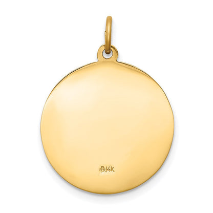 14K Gelbgold Anhänger Heiliger Lukas Medaille