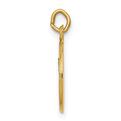 14K Gelbgold Unsere Liebe Frau vom Berge Karmel Medaille Charm