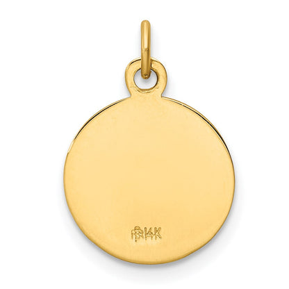 14K Gelbgold Unsere Liebe Frau vom Berge Karmel Medaille Charm