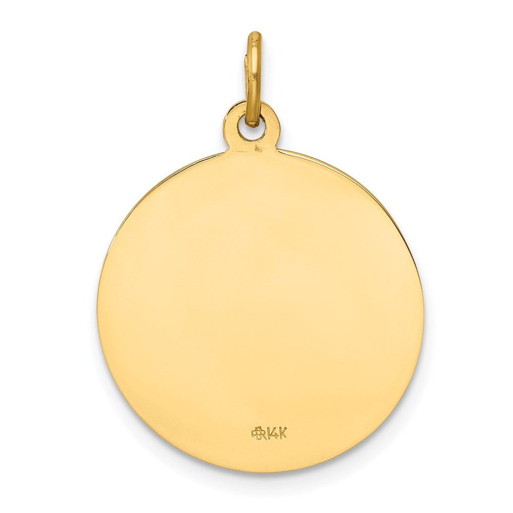 14K Gelbgold Unsere Liebe Frau vom Berge Karmel Medaille Charm