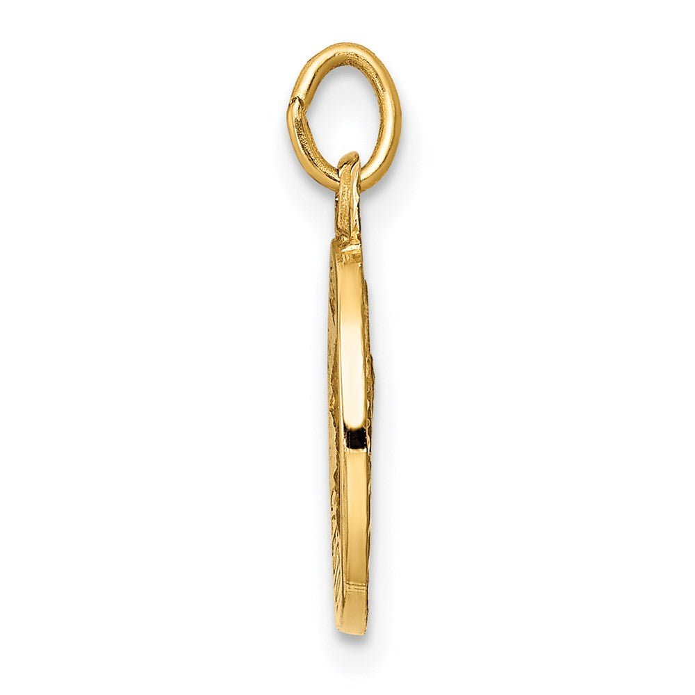 14K Gelbgold Matka Boska Medaille Charm
