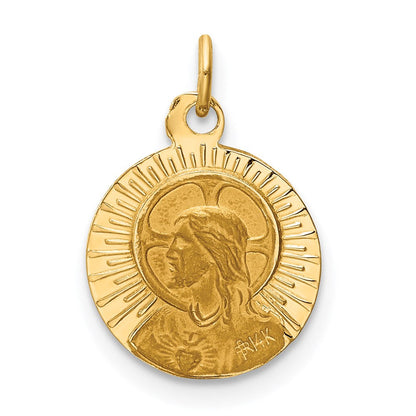 14K Gelbgold Matka Boska Medaille Charm