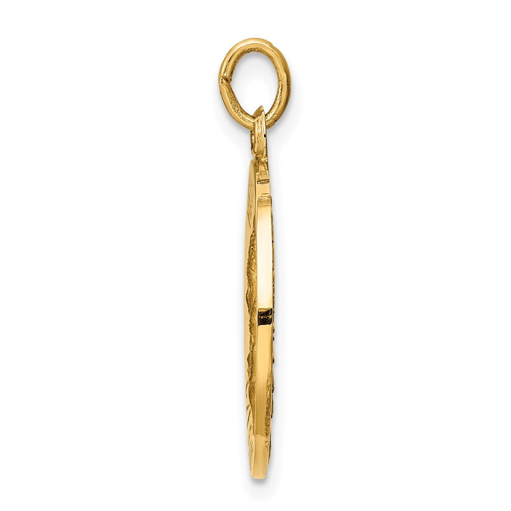 14K Gelbgold Matka-Boska-Medaille-Charm