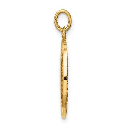 14K Gelbgold Matka-Boska-Medaille-Charm