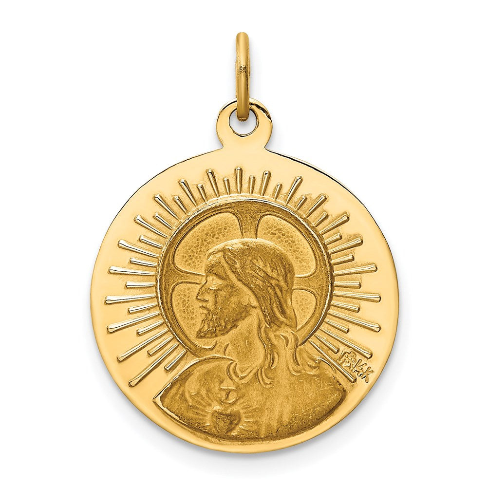 14K Gelbgold Matka-Boska-Medaille-Charm