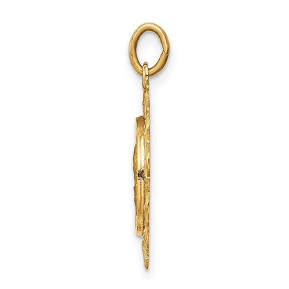 14K Gelbgold Matka-Boska-Medaille-Charm