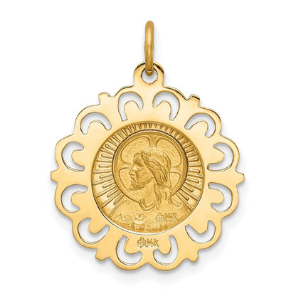 14K Gelbgold Matka-Boska-Medaille-Charm