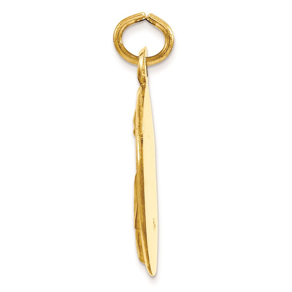 14K Gelbgold Papst-Johannes-Paul-II.-Medaille-Charm