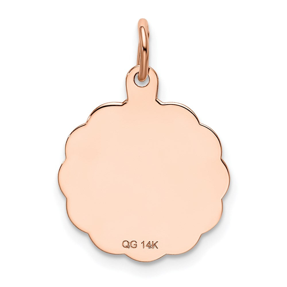 14K Roségold Christophorus-Medaille-Charm