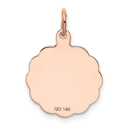 14K Roségold Christophorus-Medaille-Charm