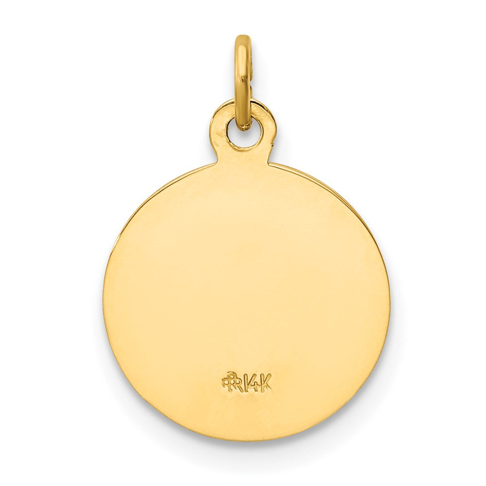 14K Gelbgold Caridad Del Cobre Medaille Charm