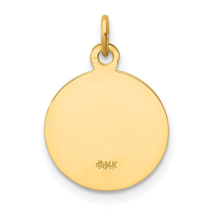 14K Gelbgold Caridad Del Cobre Medaille Charm