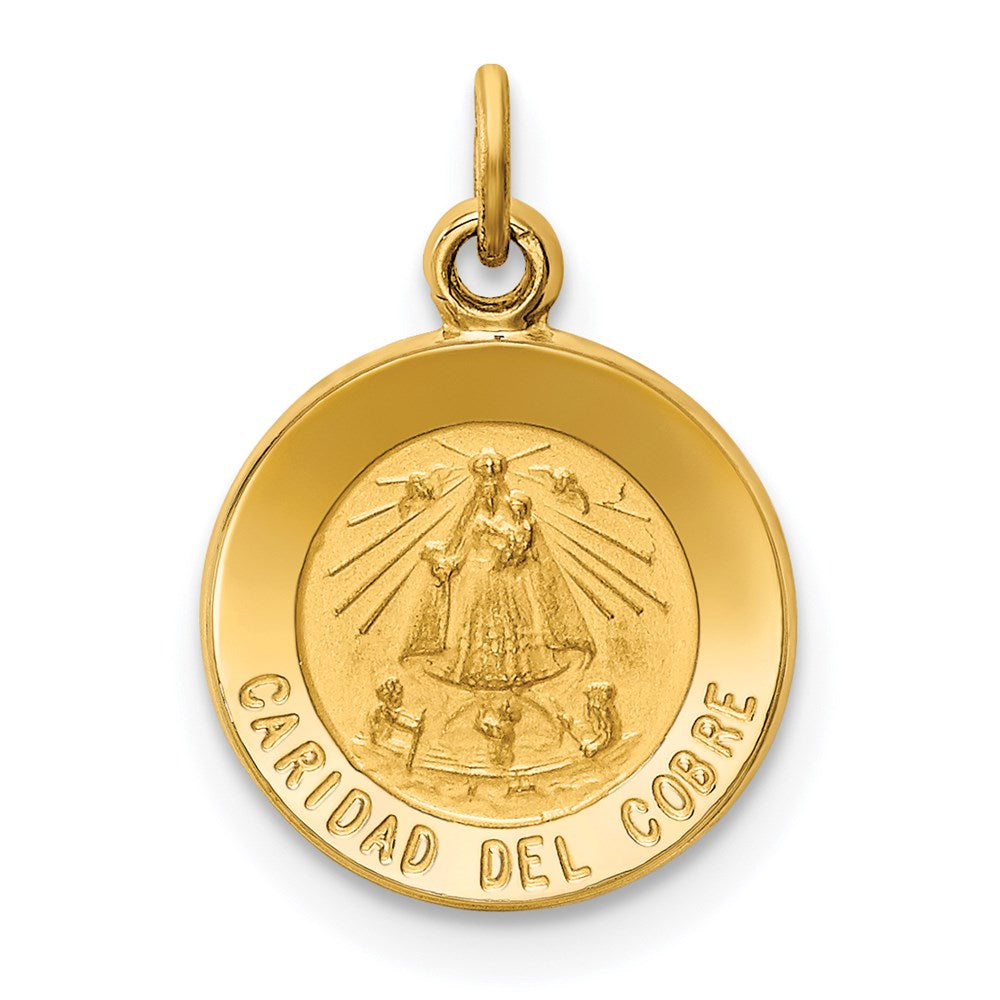 14K Gelbgold Caridad Del Cobre Medaille Charm