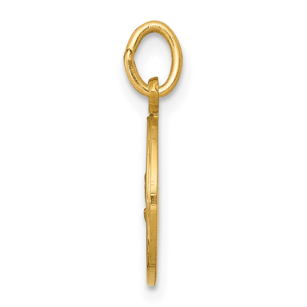 14K Gelbgold Unsere Liebe Frau von Fátima Medaille Charm