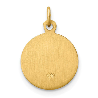 14K Gelbgold Unsere Liebe Frau von Fátima Medaille Charm