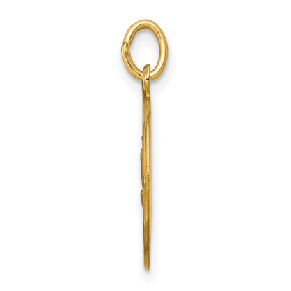 14K Gelbgold Unsere Liebe Frau von Fátima Medaille Charm