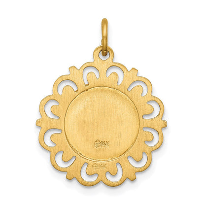 14K Gelbgold Unsere Liebe Frau von Fátima Medaille Anhänger