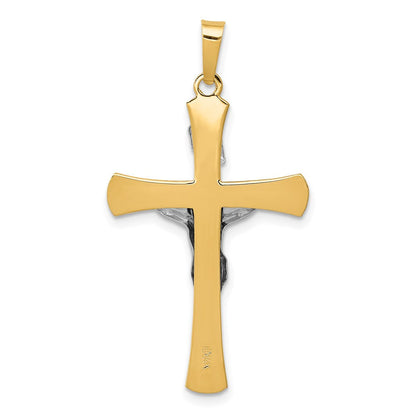 14K Bicolor-Gold INRI-Kruzifix-Anhänger