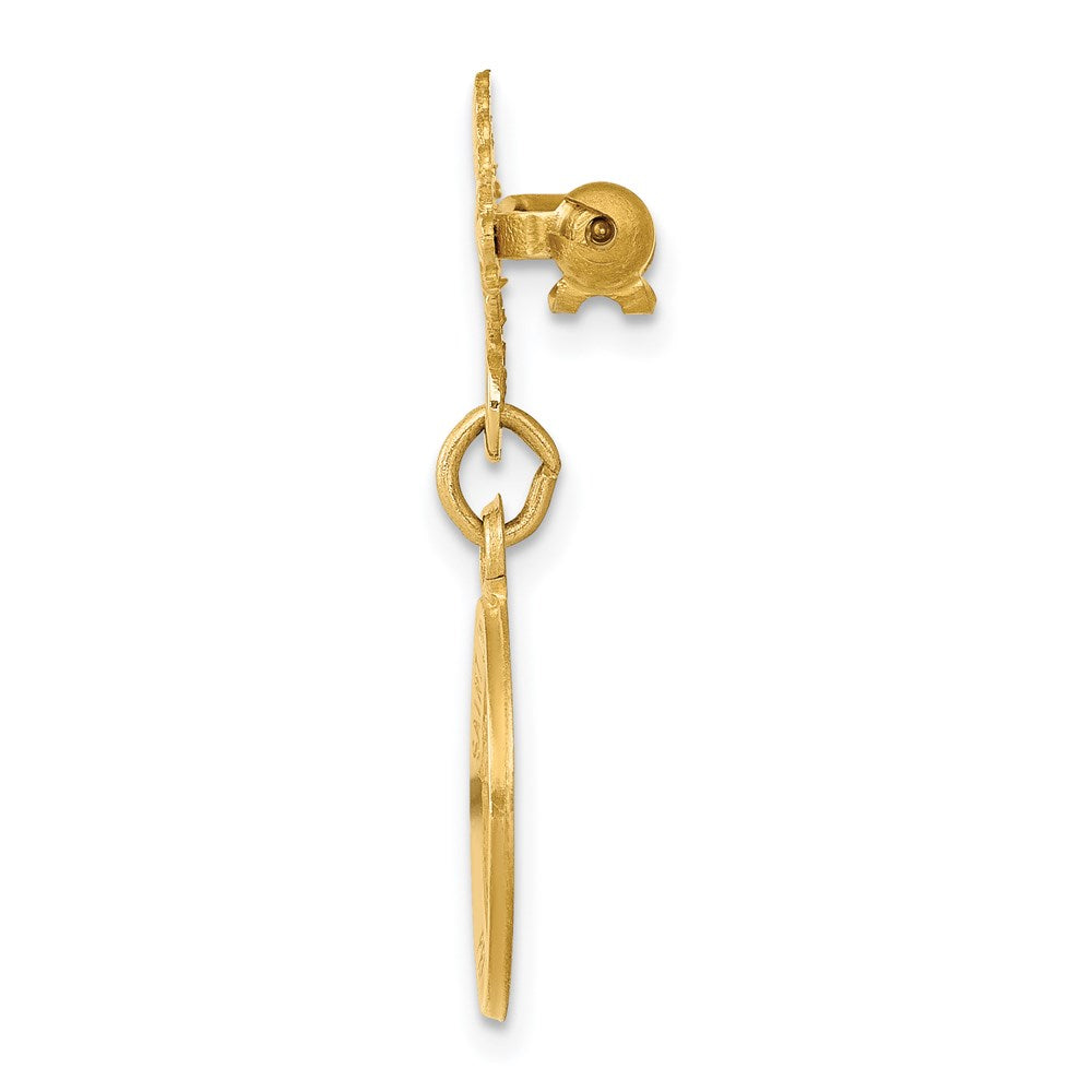 14K Gelbgold 14K Saint John The Baptist Medaille Brosche