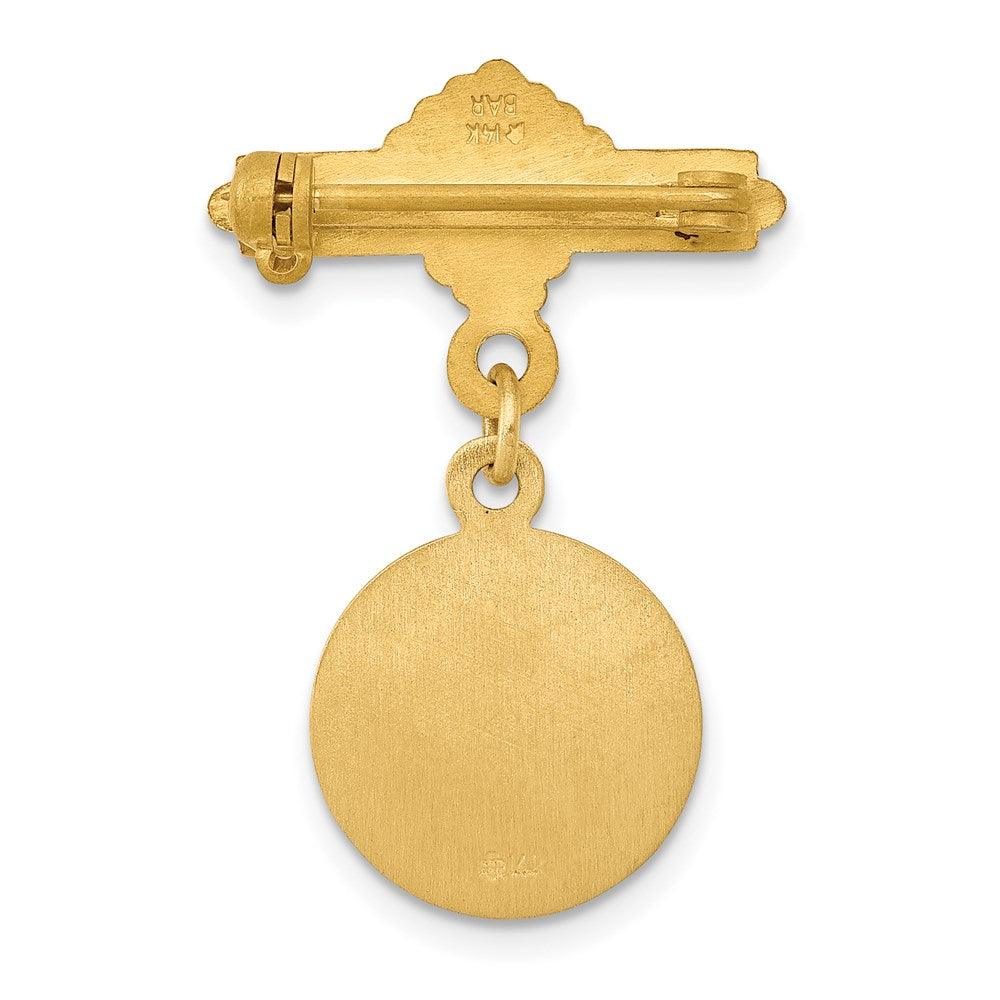 14K Gelbgold 14K Saint John The Baptist Medaille Brosche