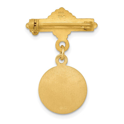 14K Gelbgold 14K Saint John The Baptist Medaille Brosche
