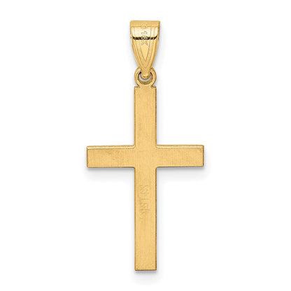 14K Gold Diamant-Kreuz-Anhänger 0,01 ct., poliert