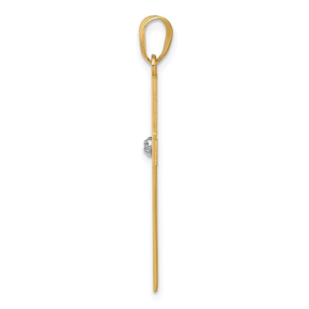 14K Anhänger mit 0,02 ct. Diamant, poliert