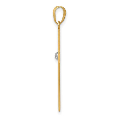 14K Anhänger mit 0,02 ct. Diamant, poliert