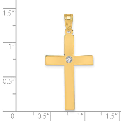 14K Anhänger mit 0,02 ct. Diamant, poliert