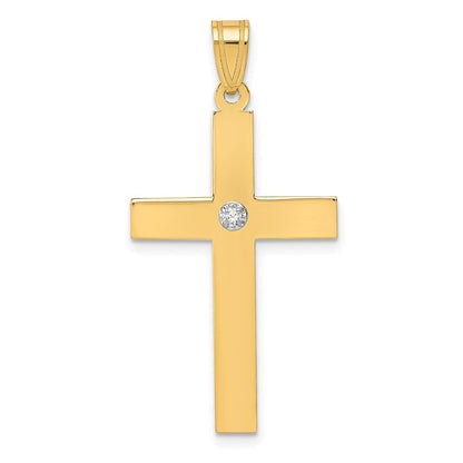 14K Anhänger mit 0,02 ct. Diamant, poliert