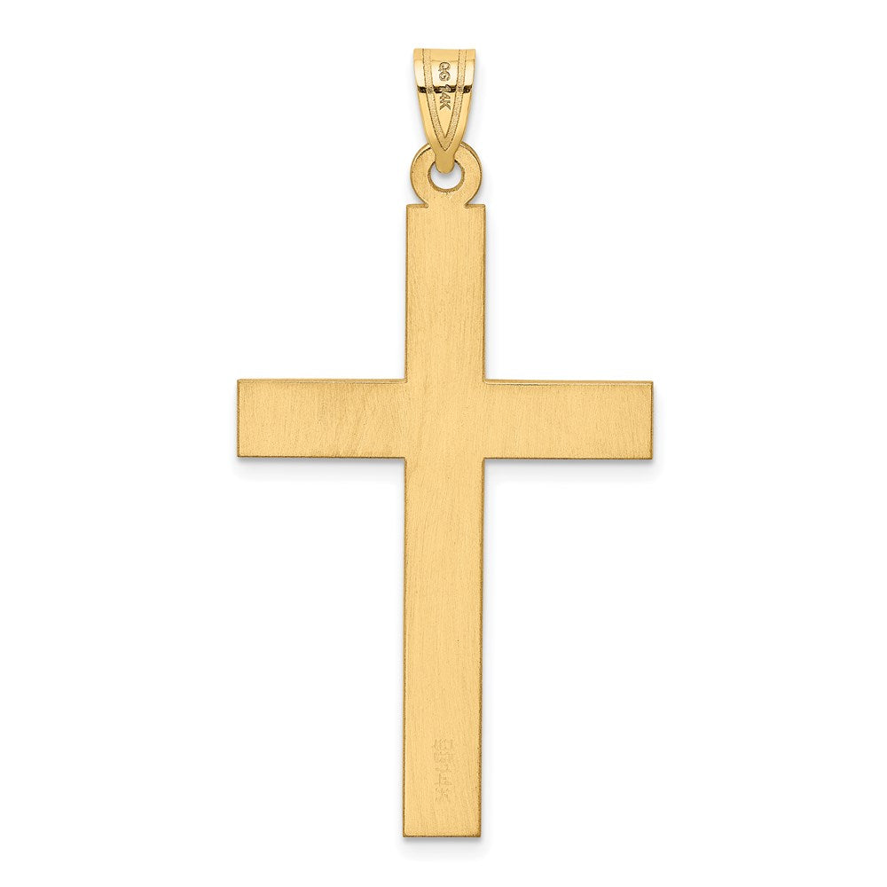 14K Diamant-Anhänger Kreuz, poliert, 0,03 ct