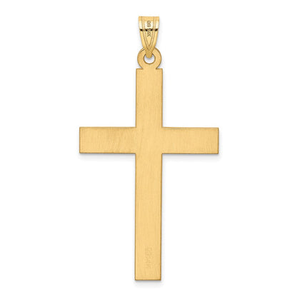 14K Diamant-Anhänger Kreuz, poliert, 0,03 ct
