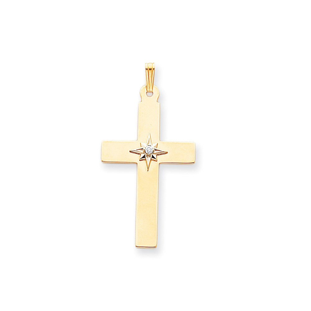 14K Bicolor-Gold Diamant-Anhänger