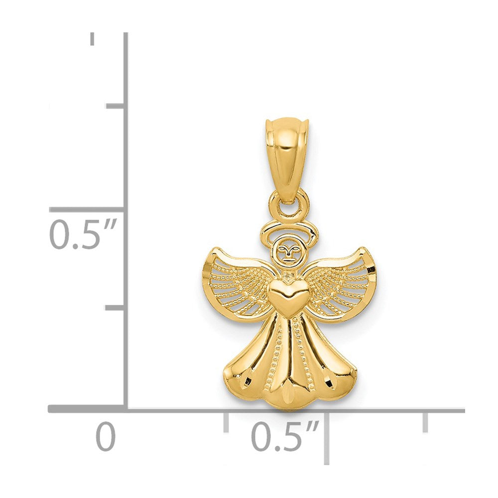 14K Gelbgold 14K Poliert Engel Anhänger